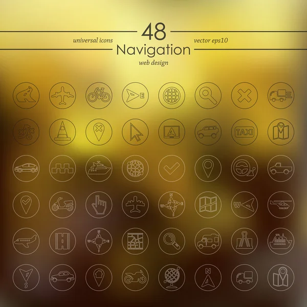 Sada navigační ikony — Stockový vektor