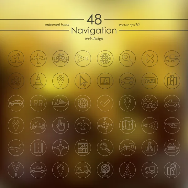 Набор навигационных значков — стоковый вектор