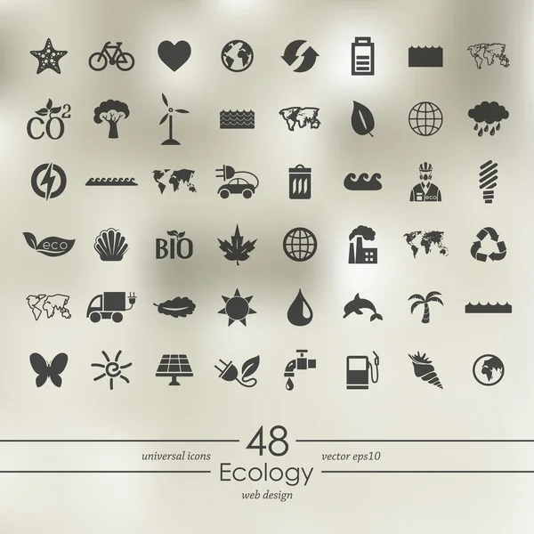 Set of ecology icons — Stock Vector