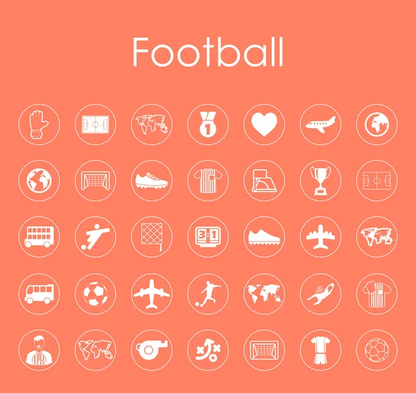 Set of football  icons — Stock Vector