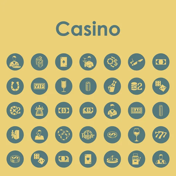 Set van casino pictogrammen — Stockvector