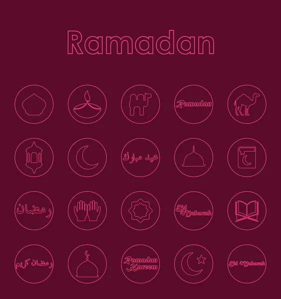 Reihe von Ramadan-Ikonen — Stockvektor