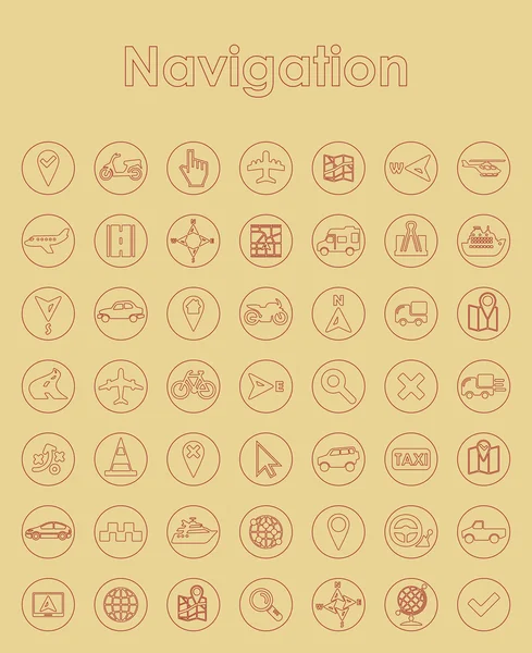 Набор навигационных значков — стоковый вектор
