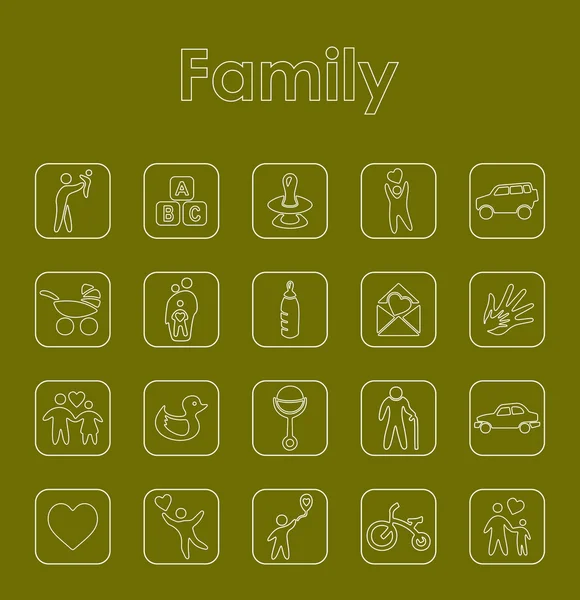 Reihe von Familiensymbolen — Stockvektor