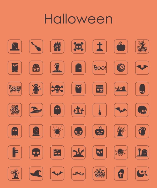 Conjunto de iconos de Halloween — Archivo Imágenes Vectoriales