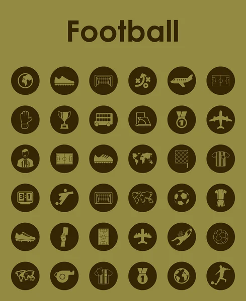 Conjunto de iconos de fútbol — Archivo Imágenes Vectoriales