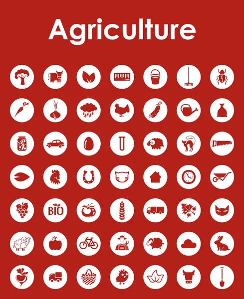 Набор икон сельского хозяйства — стоковый вектор