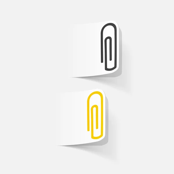 Realistic element: paper clip — Stock Vector