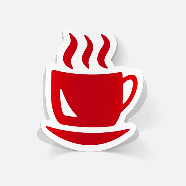 Elemento realista: café — Vector de stock