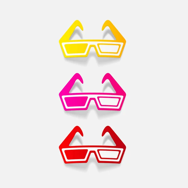 Élément réaliste : lunettes 3D — Image vectorielle