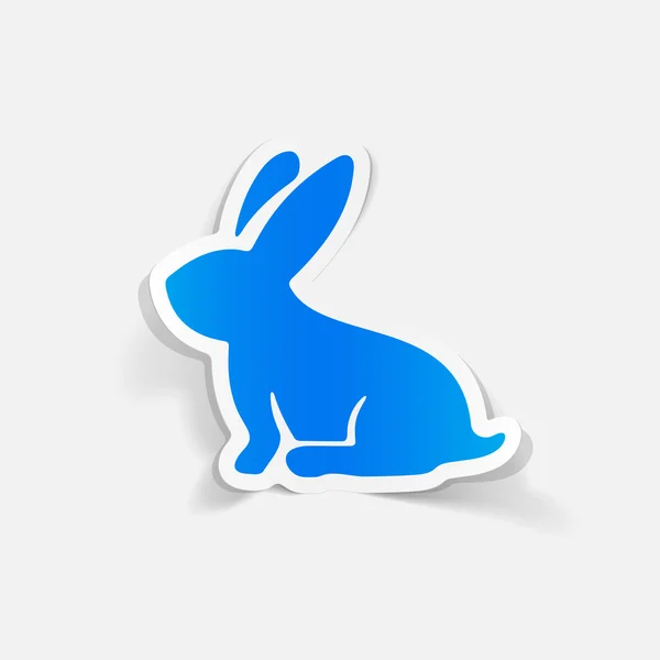 Elemento realista: conejo de Pascua — Vector de stock