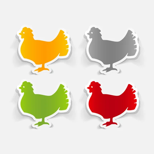 Realistic  element: chicken — Stock Vector