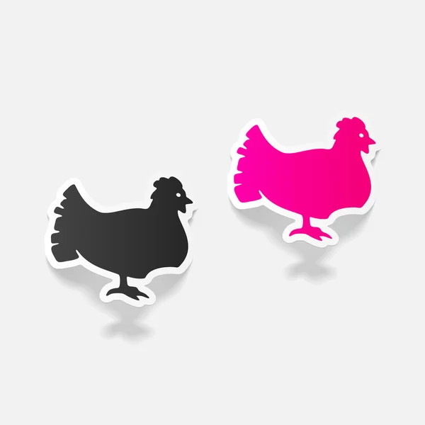 Elemento realista: pollo — Archivo Imágenes Vectoriales