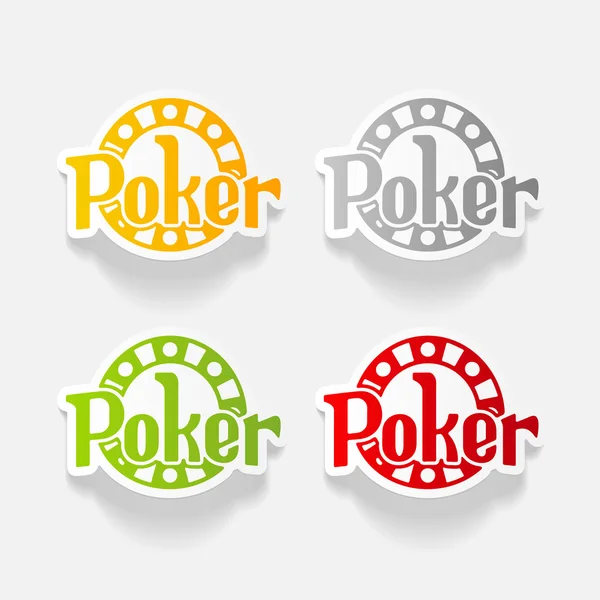 Realistic element: poker — Stock Vector