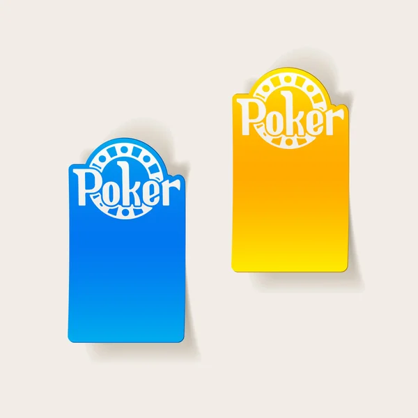 Realistic element: poker — Stock Vector