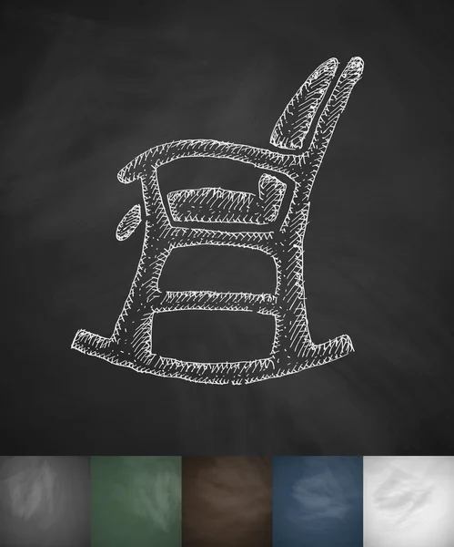 Mecedora icono de la silla . — Vector de stock