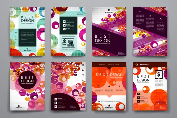 Set of brochure, poster design — Stock Vector