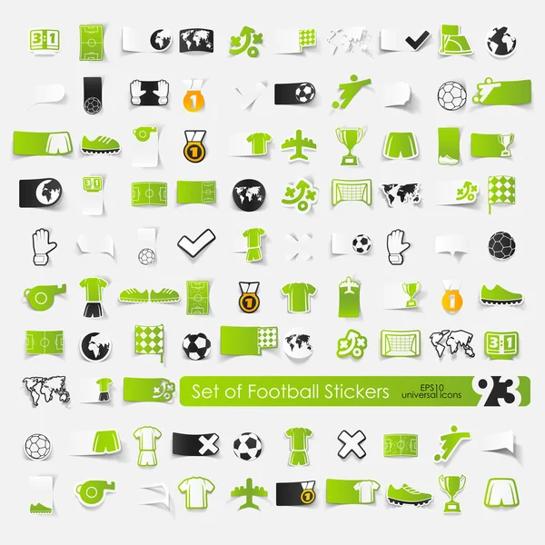 Set van voetbal stickers — Stockvector