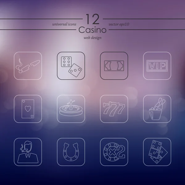 Set of casino icons — Stock Vector