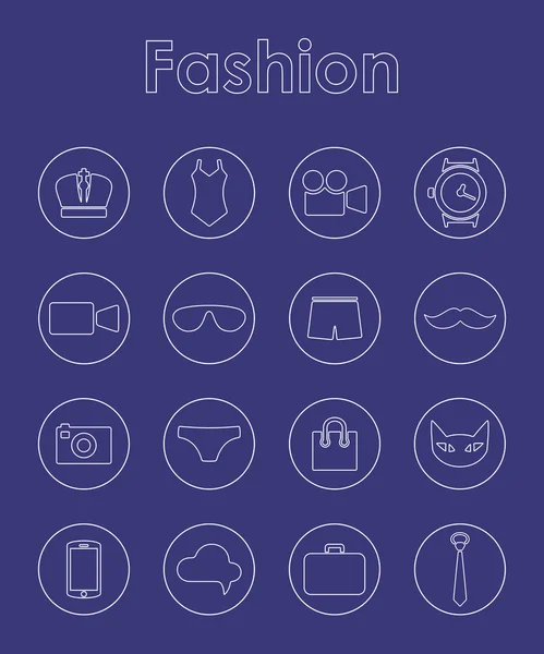 Conjunto de iconos de moda — Vector de stock