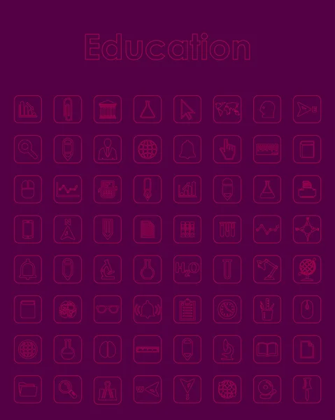 Набор икон образования — стоковый вектор