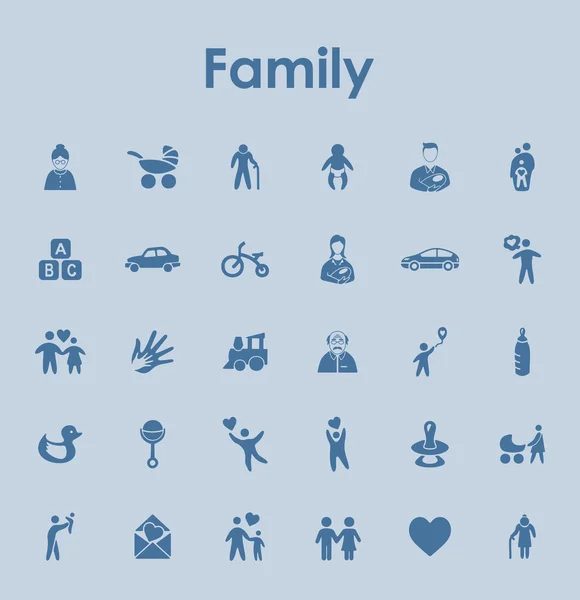 Reihe von Familiensymbolen — Stockvektor