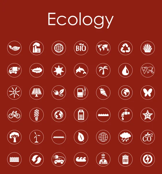 Набор экологических икон — стоковый вектор