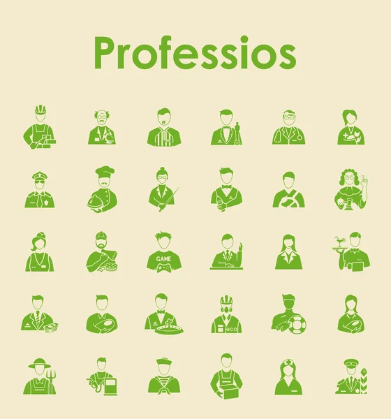 Set of professions  icons — Stock Vector