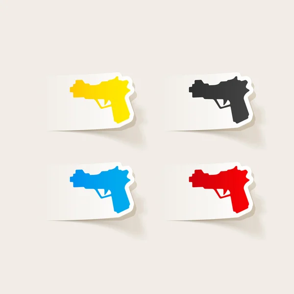 Elemento de diseño: pistola — Vector de stock