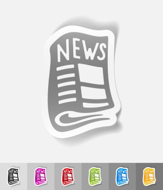 Gazete kağıt etiket