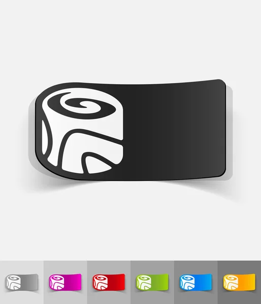 Sushi papier sticker — Stockvector