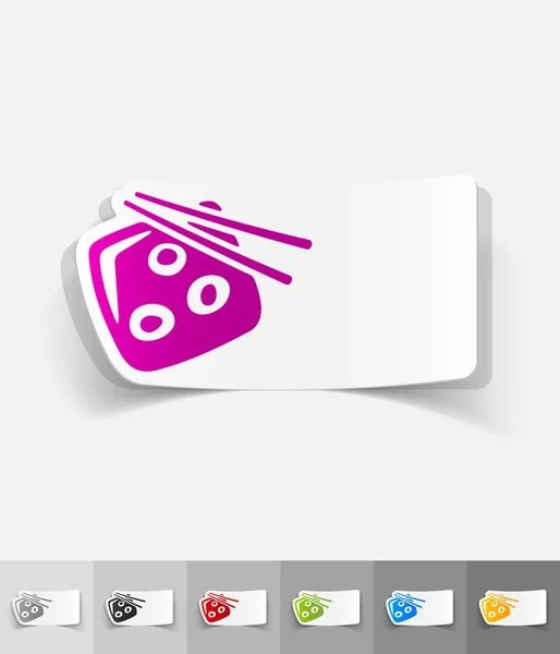 Японская пищевая бумажная наклейка — стоковый вектор