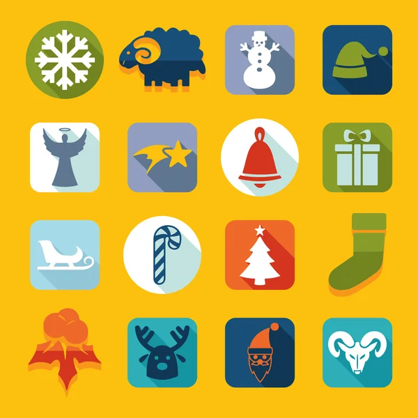 Set of Christmas icons — Stock Vector