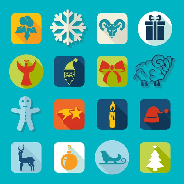 Conjunto de iconos de Navidad — Vector de stock