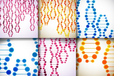 structures of DNA molecule clipart