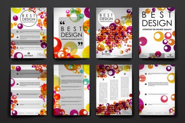 Broşür, poster tasarım şablonları kümesi