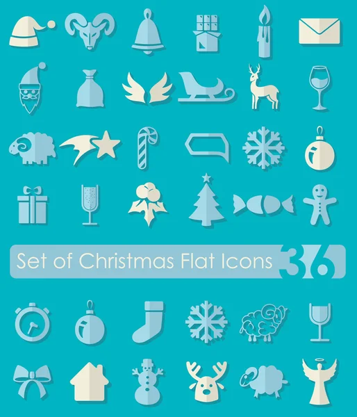 Conjunto de iconos de Navidad — Vector de stock