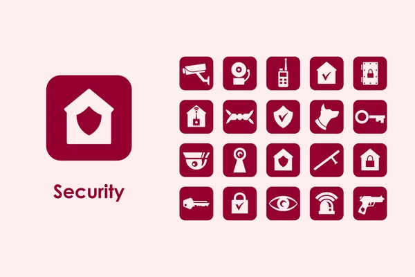 Iconos simples de seguridad — Archivo Imágenes Vectoriales