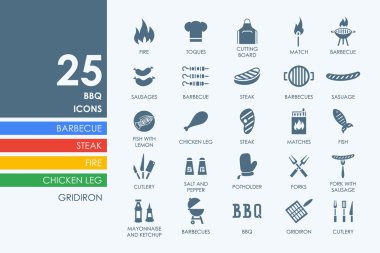 Barbekü simgeler kümesi