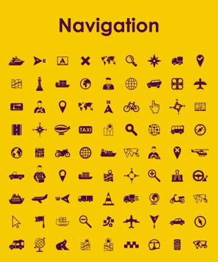 Navigasyon basit simgeler kümesi