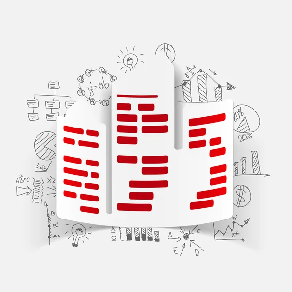 Business formules opstellen. stad wolkenkrabbers — Stockvector