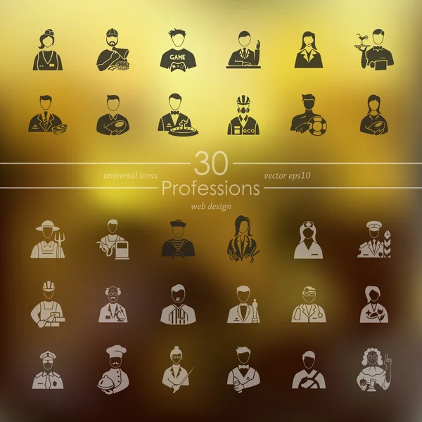 Ensemble d'icônes Professions — Image vectorielle