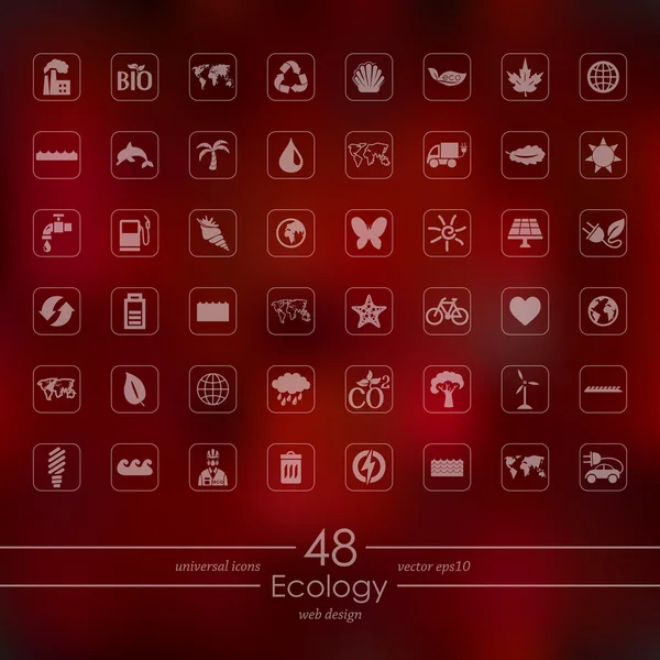 Set of ecology icons — Stock Vector