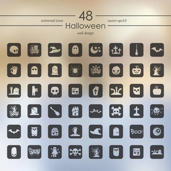 ハロウィーンのアイコンのセット — ストックベクタ
