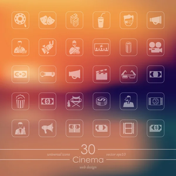 Conjunto de iconos de cine — Vector de stock