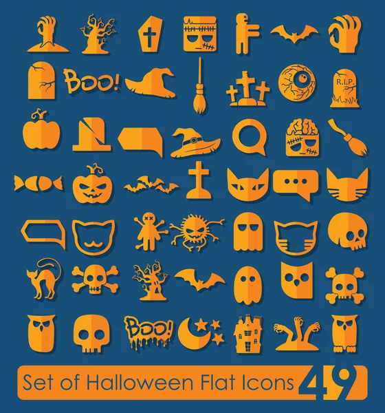 Set of halloween icons — Stock Vector