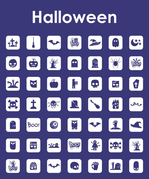 Conjunto de ícones simples halloween — Vetor de Stock