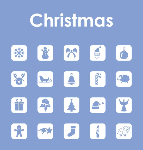 Conjunto de ícones simples de Natal — Vetor de Stock