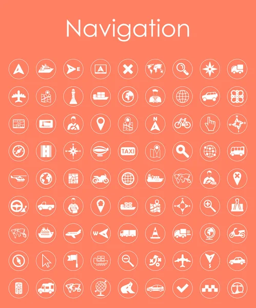 Set of navigation simple icons — Stock Vector