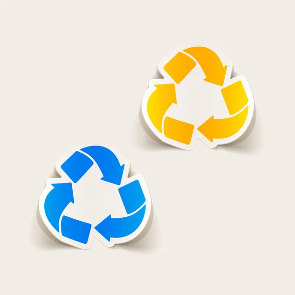 Realistic design element: recycle sign — Stock Vector